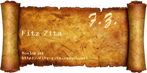Fitz Zita névjegykártya